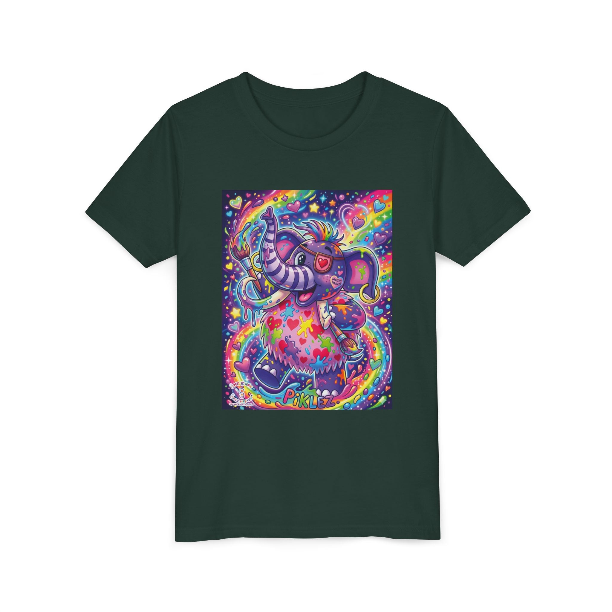 Piklez™ Youth Short Sleeve Tee – "Magic Paint!" Graphic Shirt | Smile Universe Collection