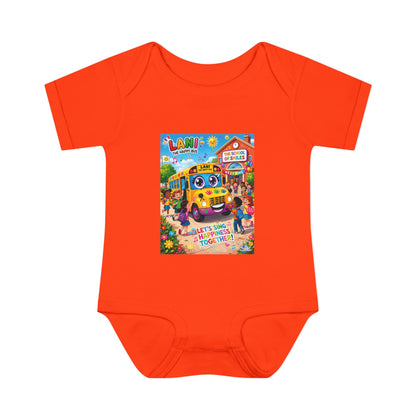 Lani™ Infant Baby Rib Bodysuit – "Let's Sing Happiness Together!" Graphic