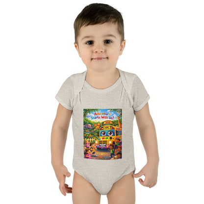 Lani™ Infant Baby Rib Bodysuit – "Adventure Starts With Us!" Graphic