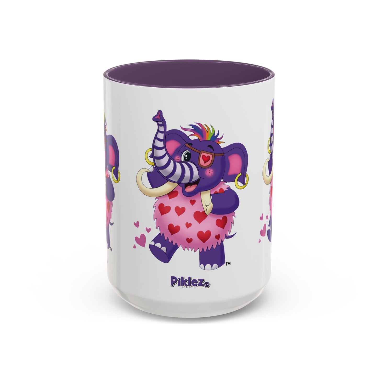 Piklez™ Accent Coffee Mug (11oz & 15oz) – "Full of Love!" Graphic | Smile Universe Collection