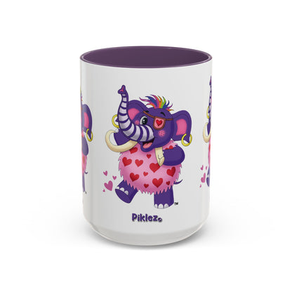 Piklez™ Accent Coffee Mug (11oz & 15oz) – "Full of Love!" Graphic | Smile Universe Collection