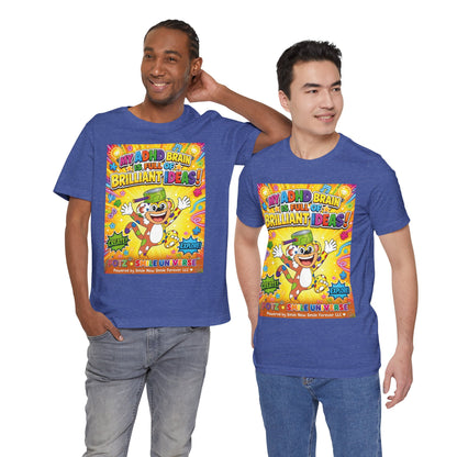 Potz™ Unisex Jersey Short Sleeve Tee – "My ADHD Brain is Full of Brilliant Ideas!" Graphic Tee | Smile Universe Collection