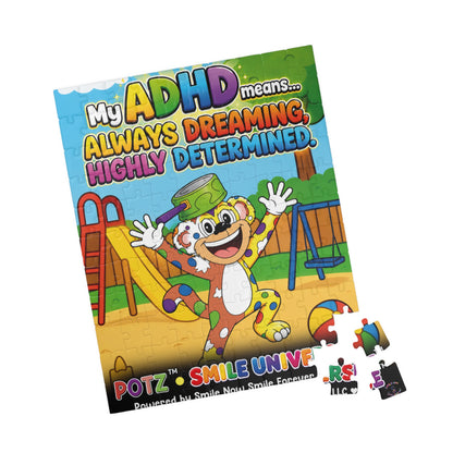 Potz™ Puzzle – "My ADHD Means Always Dreaming, Highly Determined" Graphic Jigsaw Puzzle | Smile Universe Collection