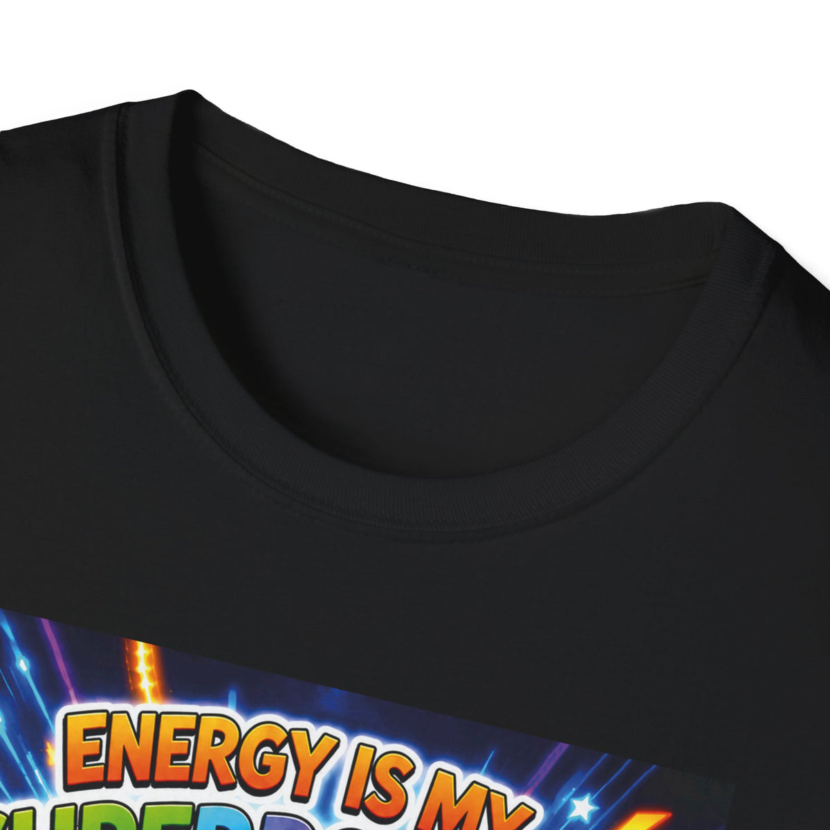 Potz™ Unisex Softstyle T-Shirt – "Energy is My Superpower!" Graphic Tee | Smile Universe Collection