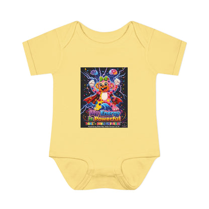 Panz™ Infant Baby Rib Bodysuit – "My Energy is Powerful" Graphic Onesie | Smile Universe Collection