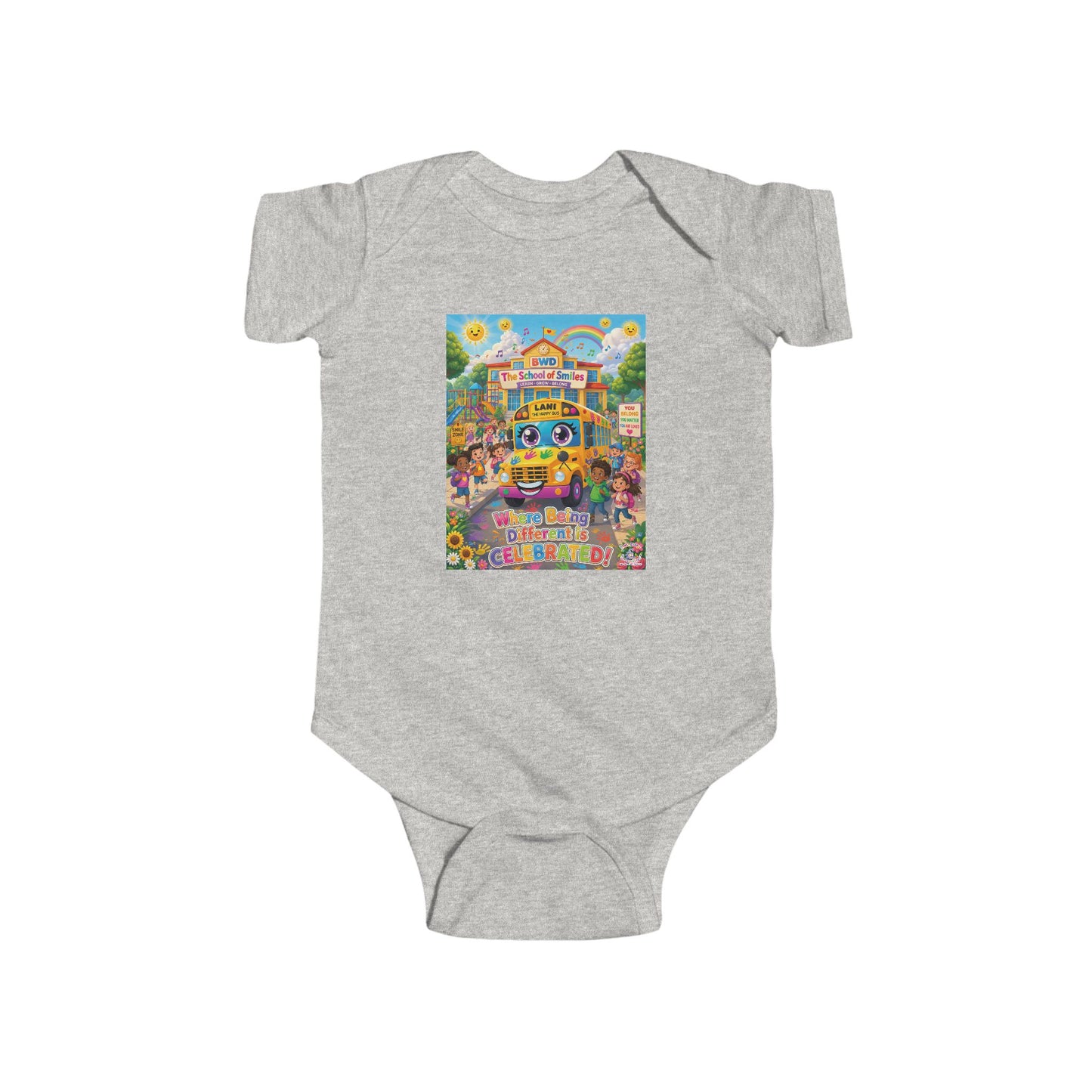 Lani™ Infant Fine Jersey Bodysuit – "Where Being Different is CELEBRATED!" Graphic
