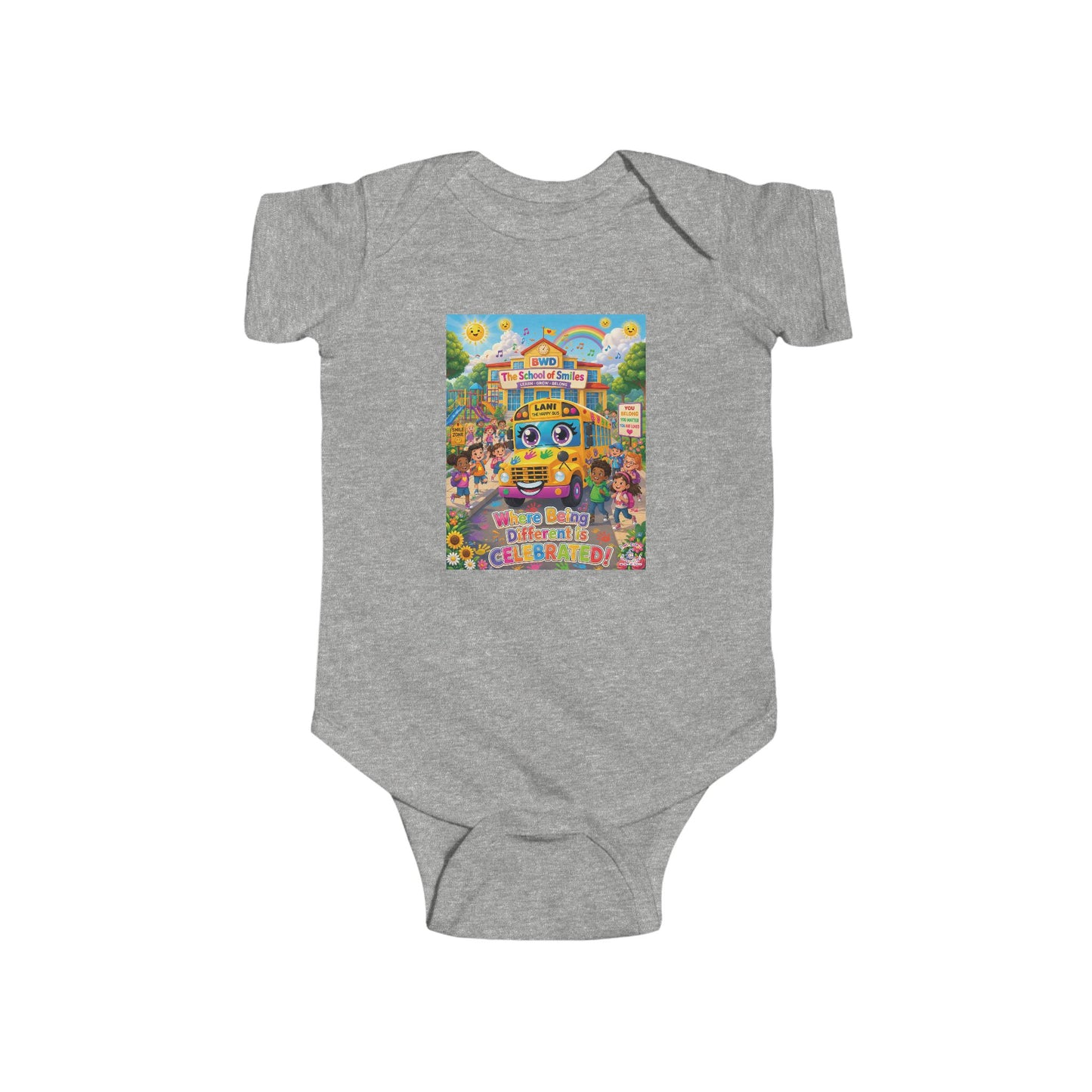 Lani™ Infant Fine Jersey Bodysuit – "Where Being Different is CELEBRATED!" Graphic