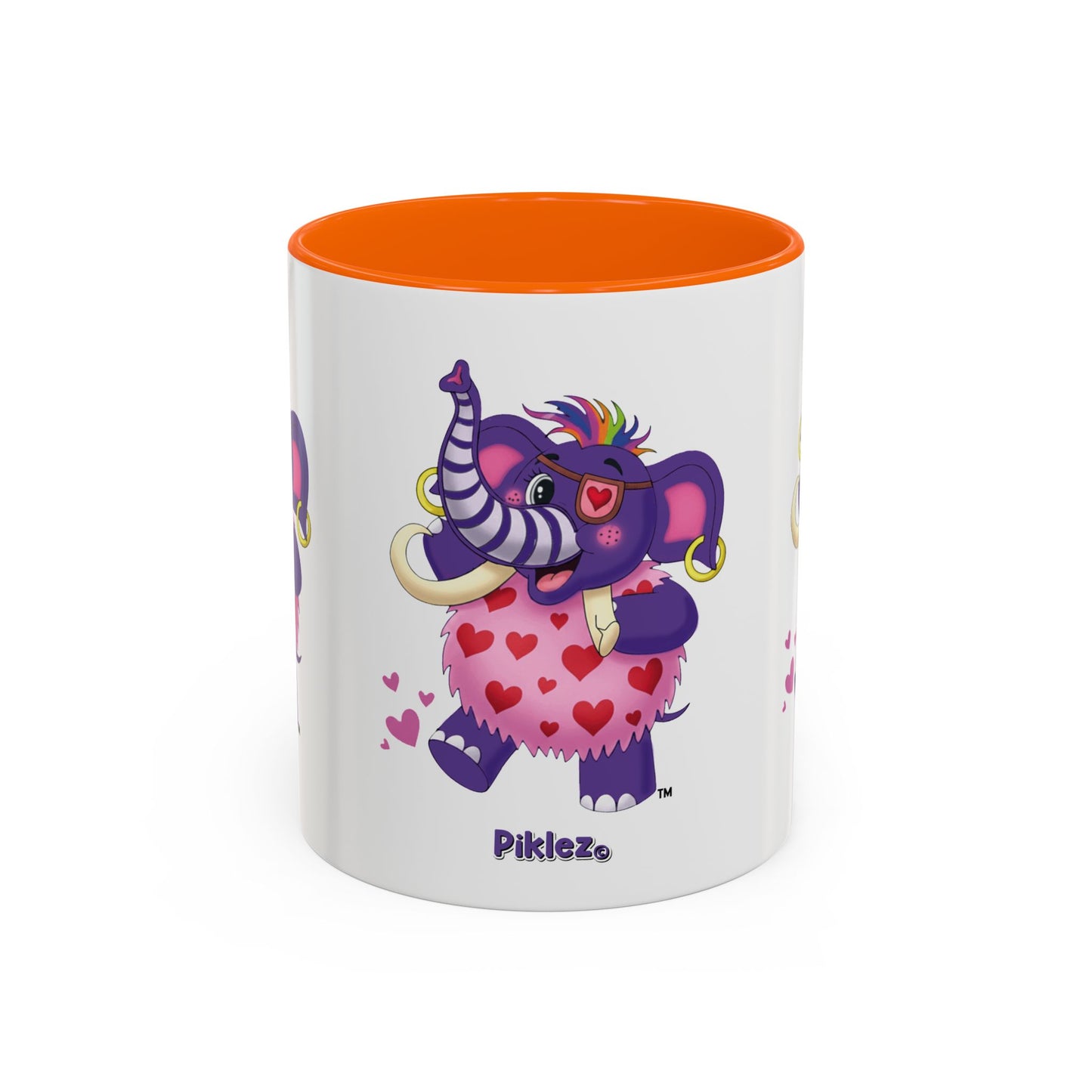 Piklez™ Accent Coffee Mug (11oz & 15oz) – "Full of Love!" Graphic | Smile Universe Collection