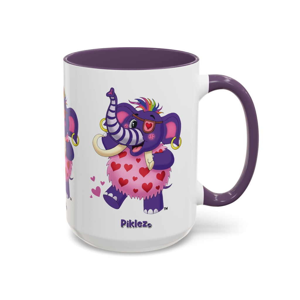 Piklez™ Accent Coffee Mug (11oz & 15oz) – "Full of Love!" Graphic | Smile Universe Collection