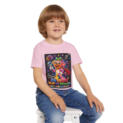 Panz™ Heavy Cotton™ Toddler T-Shirt – "My Mind is Full of Magic" Graphic | Smile Universe Collection
