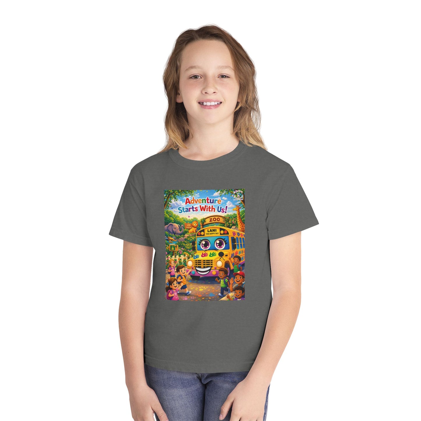 Lani™ Youth Midweight Tee – "Adventure Starts With Us!" Graphic