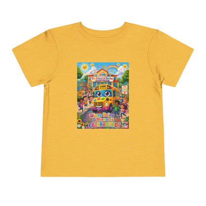 Lani™ Toddler Short Sleeve Tee – "Where Being Different is CELEBRATED!" Graphic Shirt