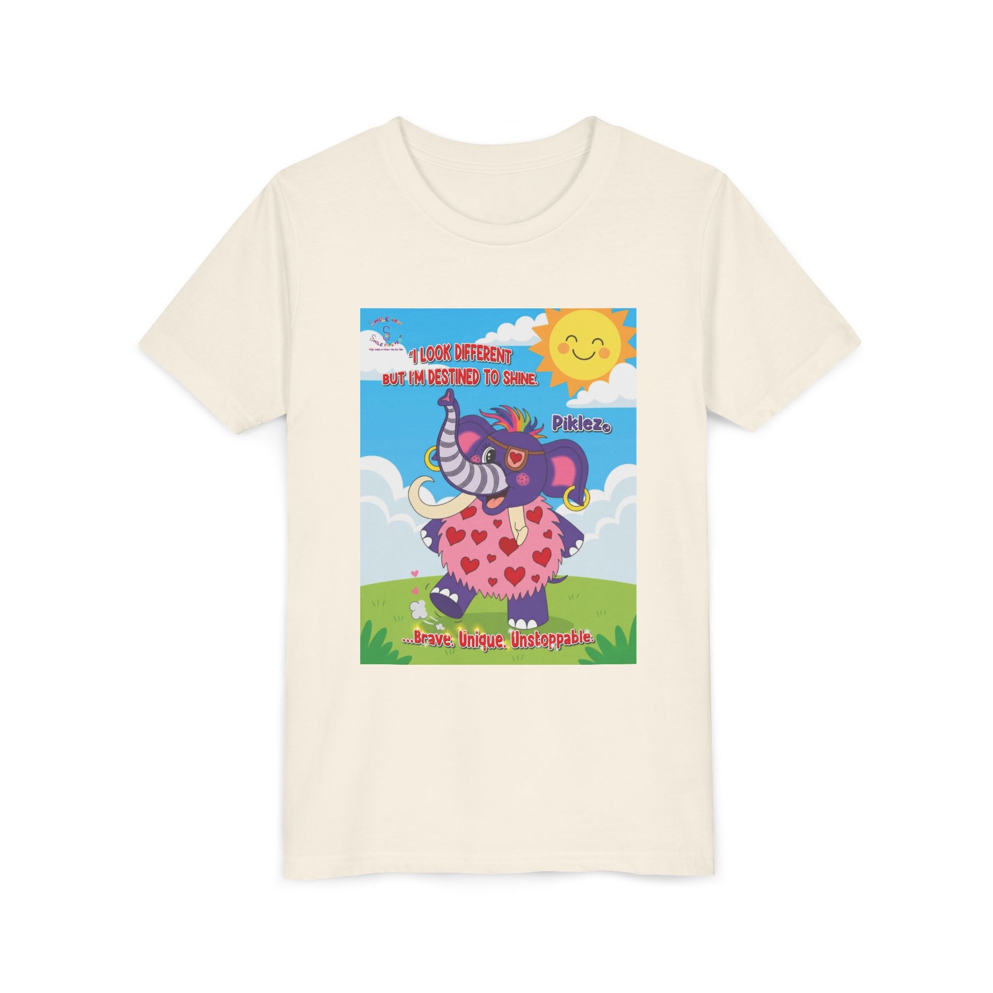 Piklez™ Kids T-Shirt Youth Tee – “Destined to Shine” Graphic Tee | Smile Universe Collection