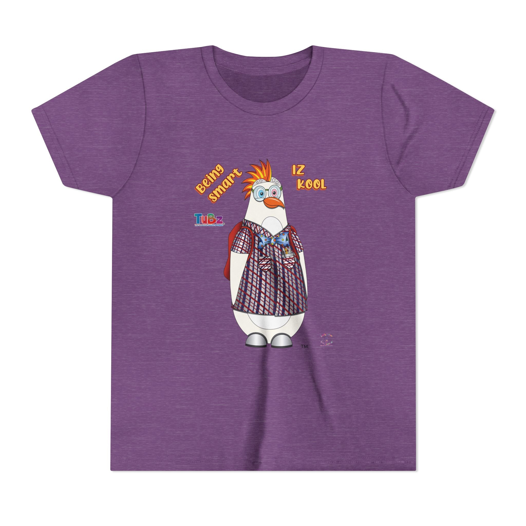 TuBz™ "Being Smart Iz Kool" Youth Graphic T-Shirt - Educational Kids Tee | TuBz4Kidz