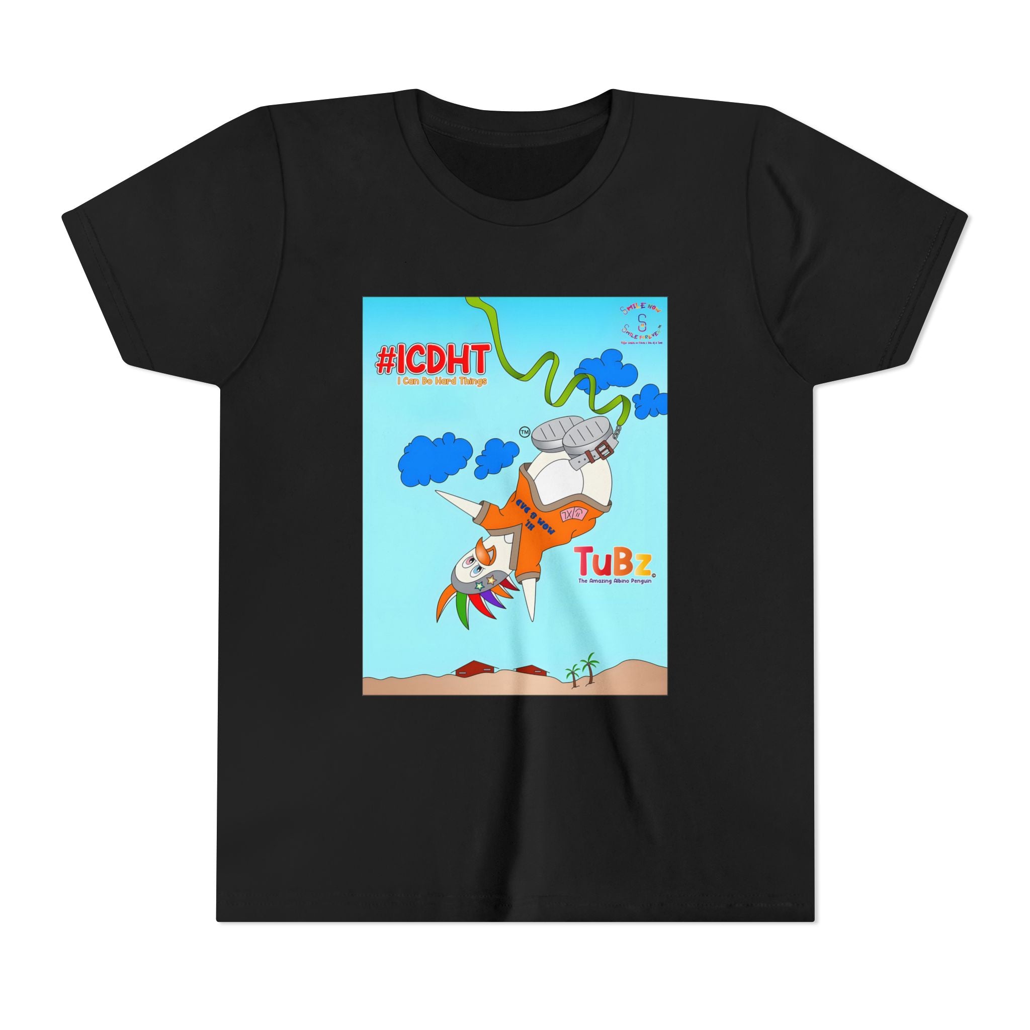 TuBz™ "I Can Do Hard Things" Youth T-Shirt | Youth Short Sleeve Tee - Motivational Kids Graphic Tee