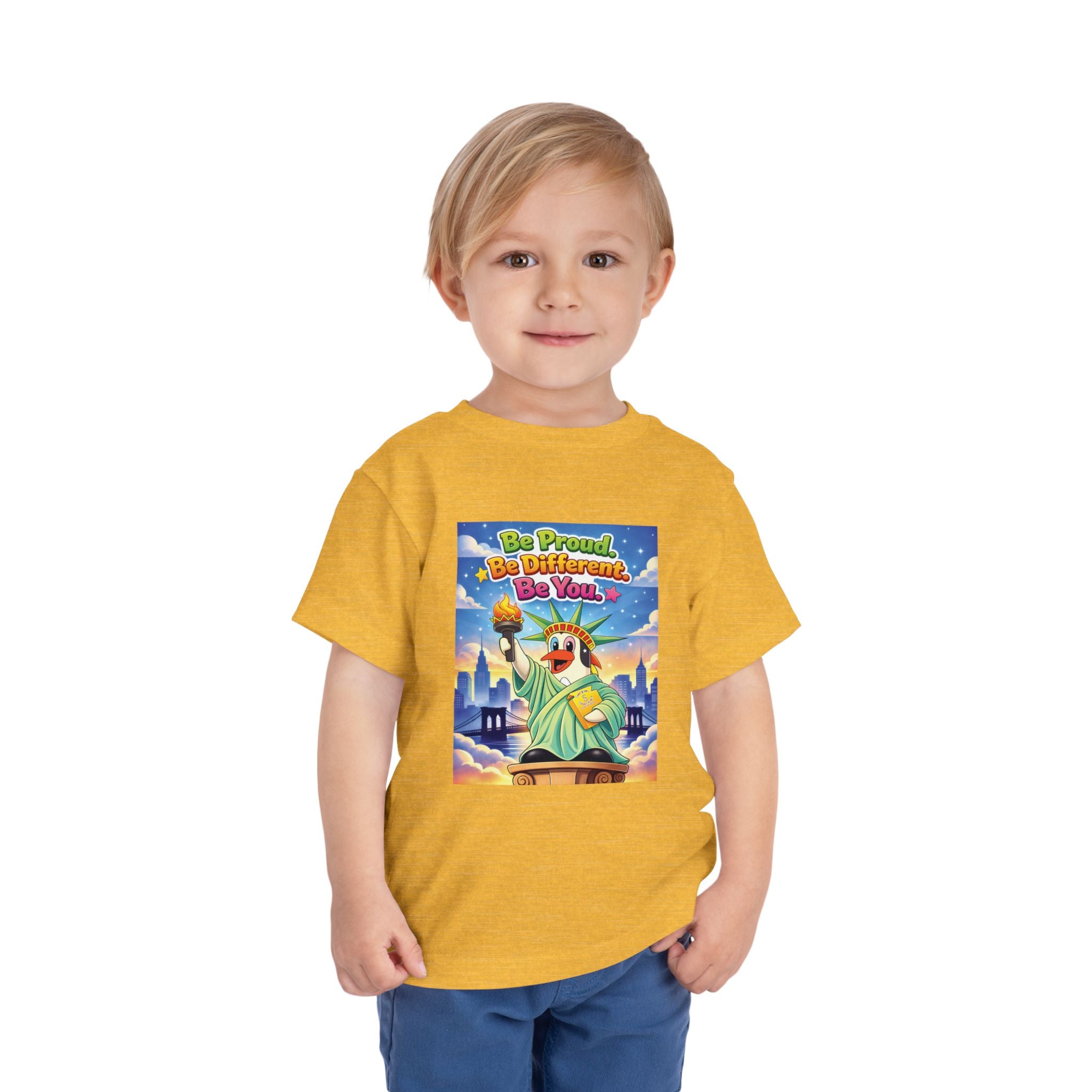 TuBz™ "Be Proud. Be Different. Be You." Toddler T- Shirt - Inspirational Kids Tee