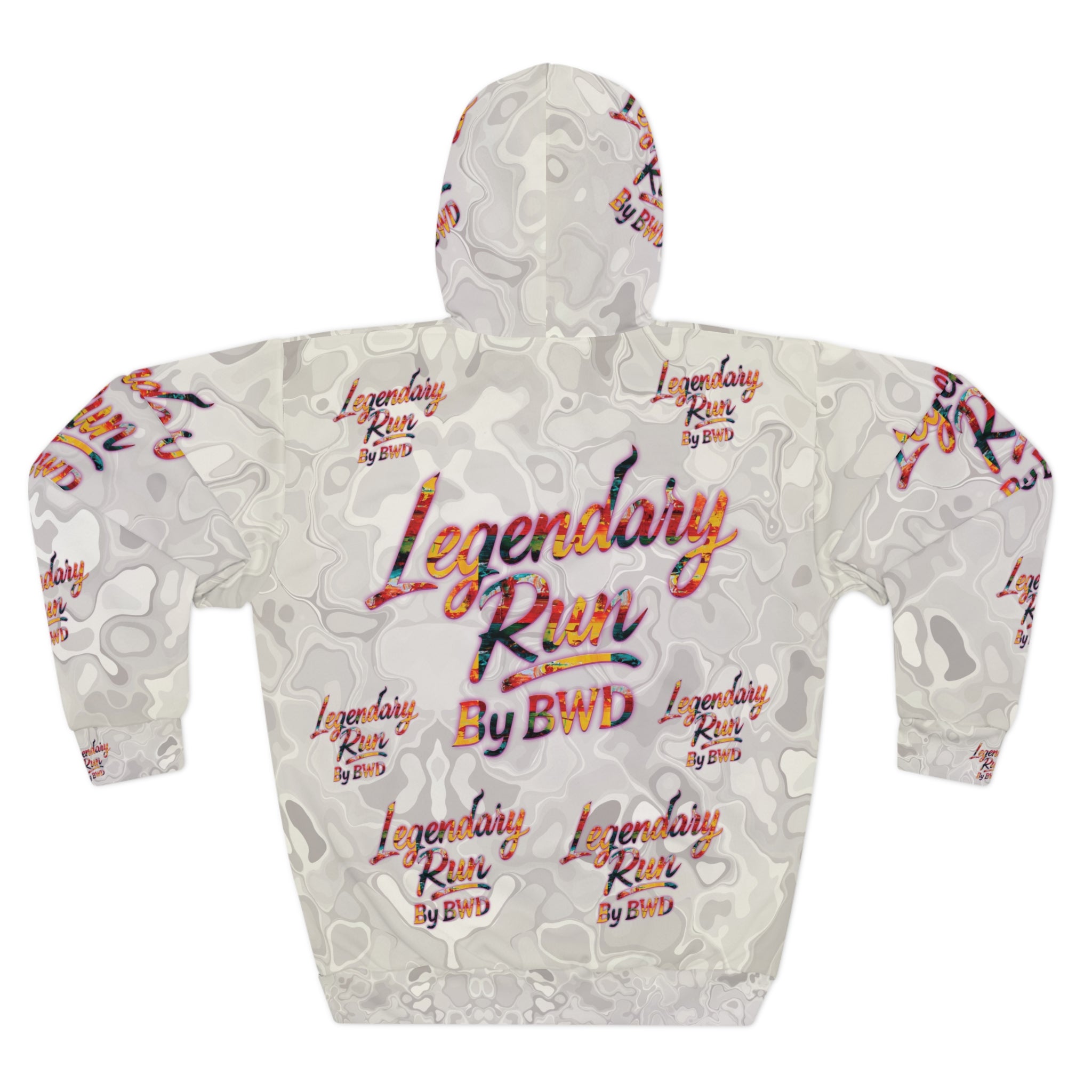 Legendary Run All-Over Print Hoodie — Pullover