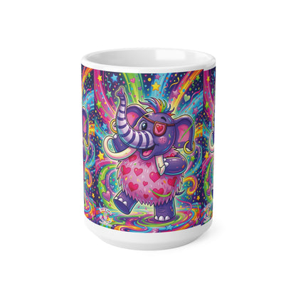 Piklez™ 11oz, 15oz Ceramic Coffee Cup – "Born to Celebrate!" Graphic | Smile Universe Collection