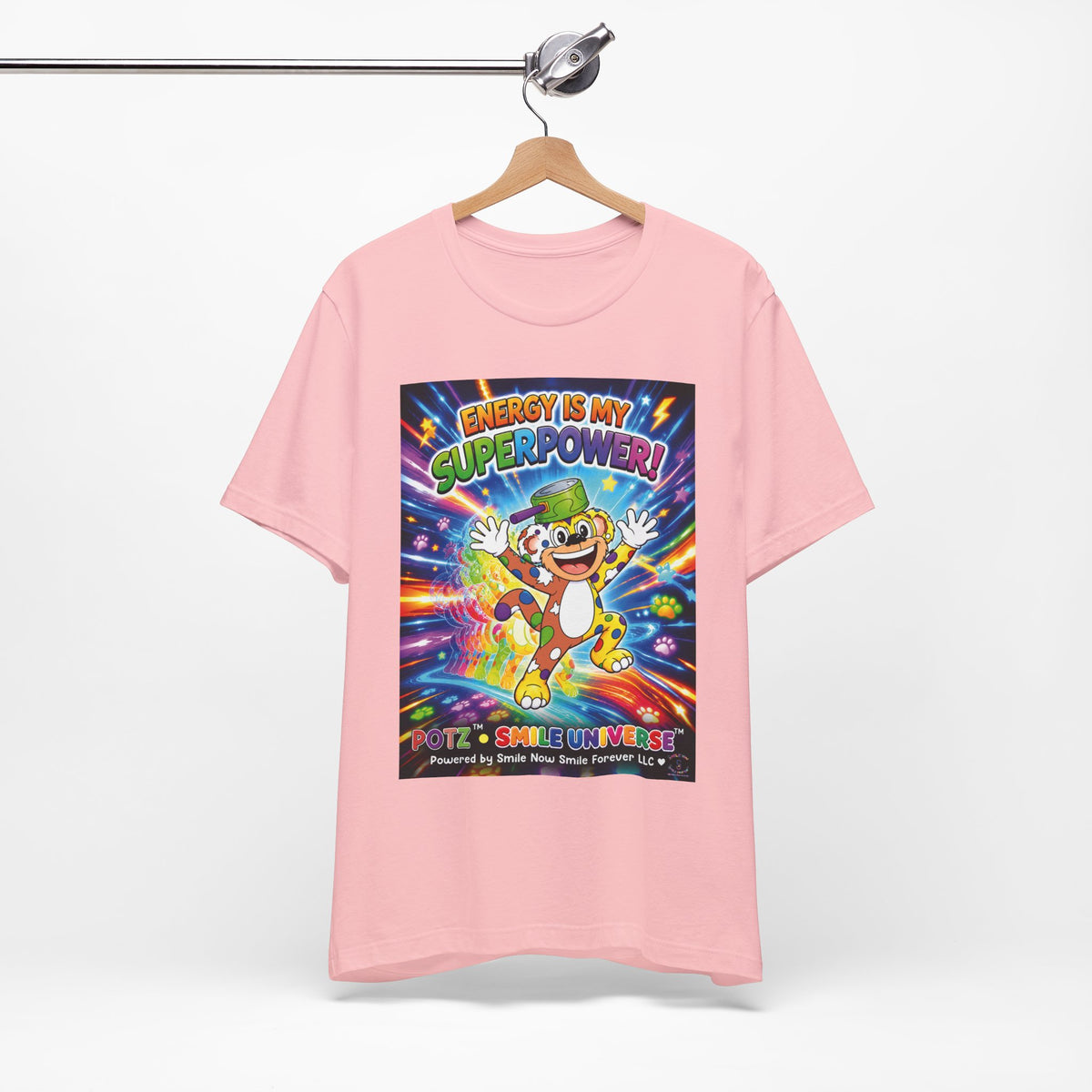 Potz™ Unisex Jersey Short Sleeve Tee – "Energy is My Superpower!" Graphic Tee | Smile Universe Collection