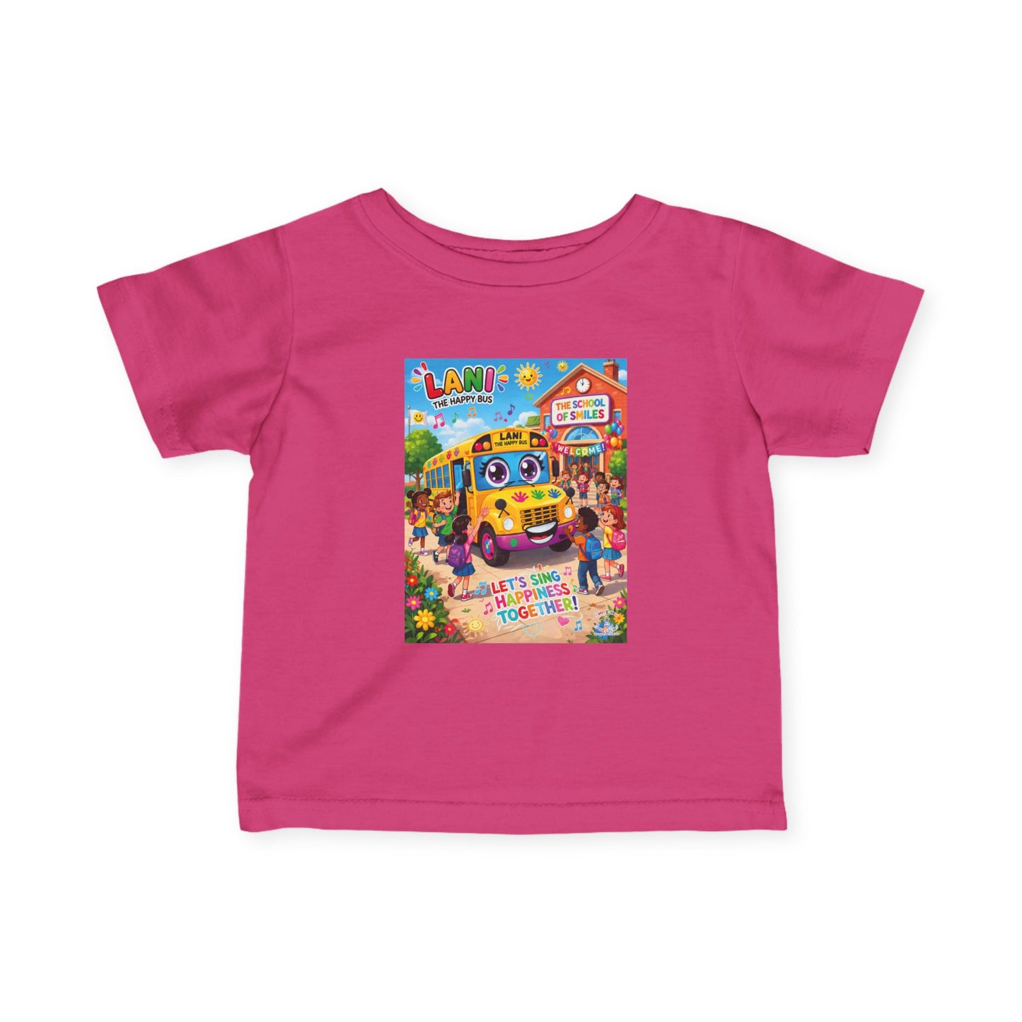 Lani™ Infant Fine Jersey Tee – "Let's Sing Happiness Together!" Graphic