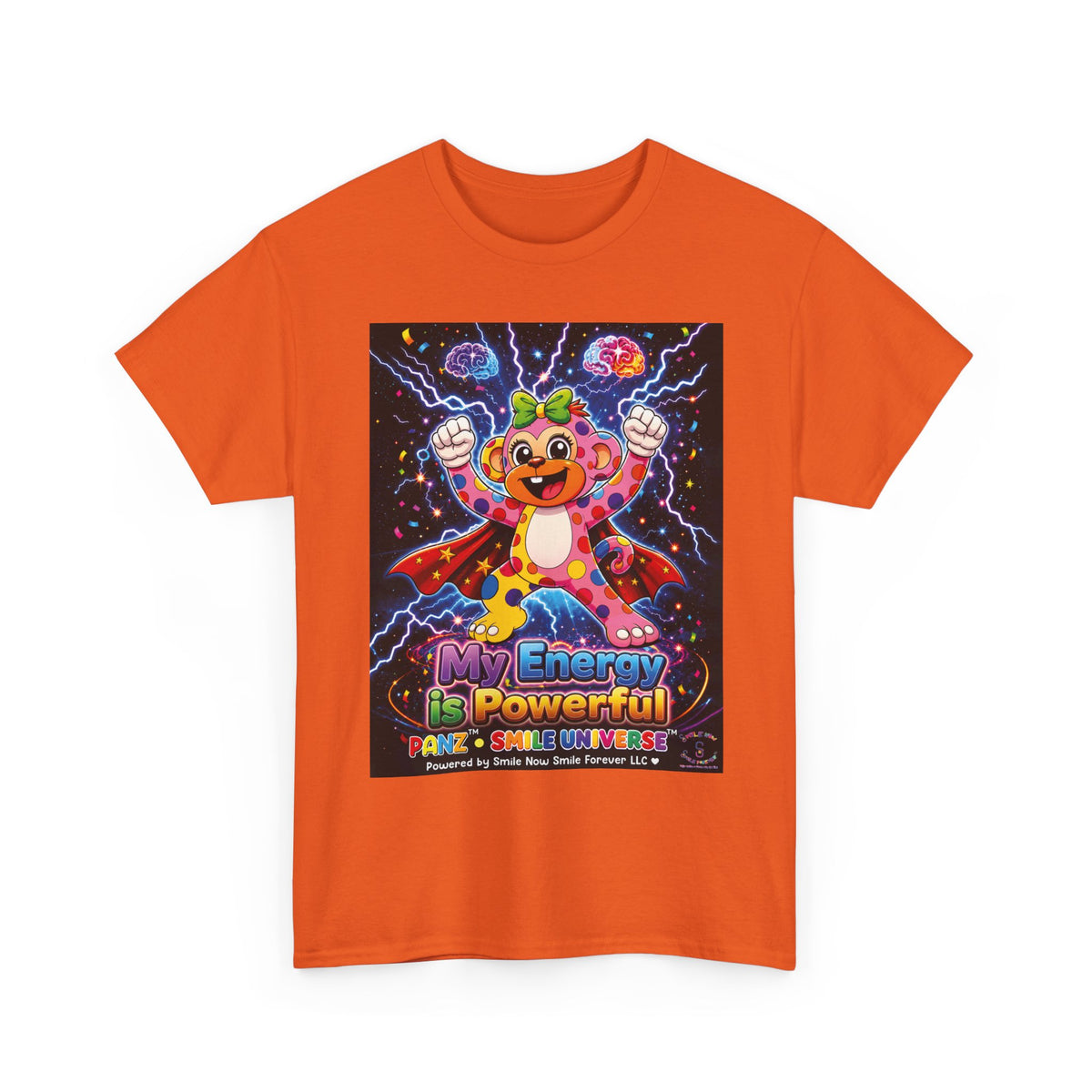 Panz™ Unisex Heavy Cotton™ Tee For Adult – "My Energy is Powerful" Graphic Tee | Smile Universe Collection