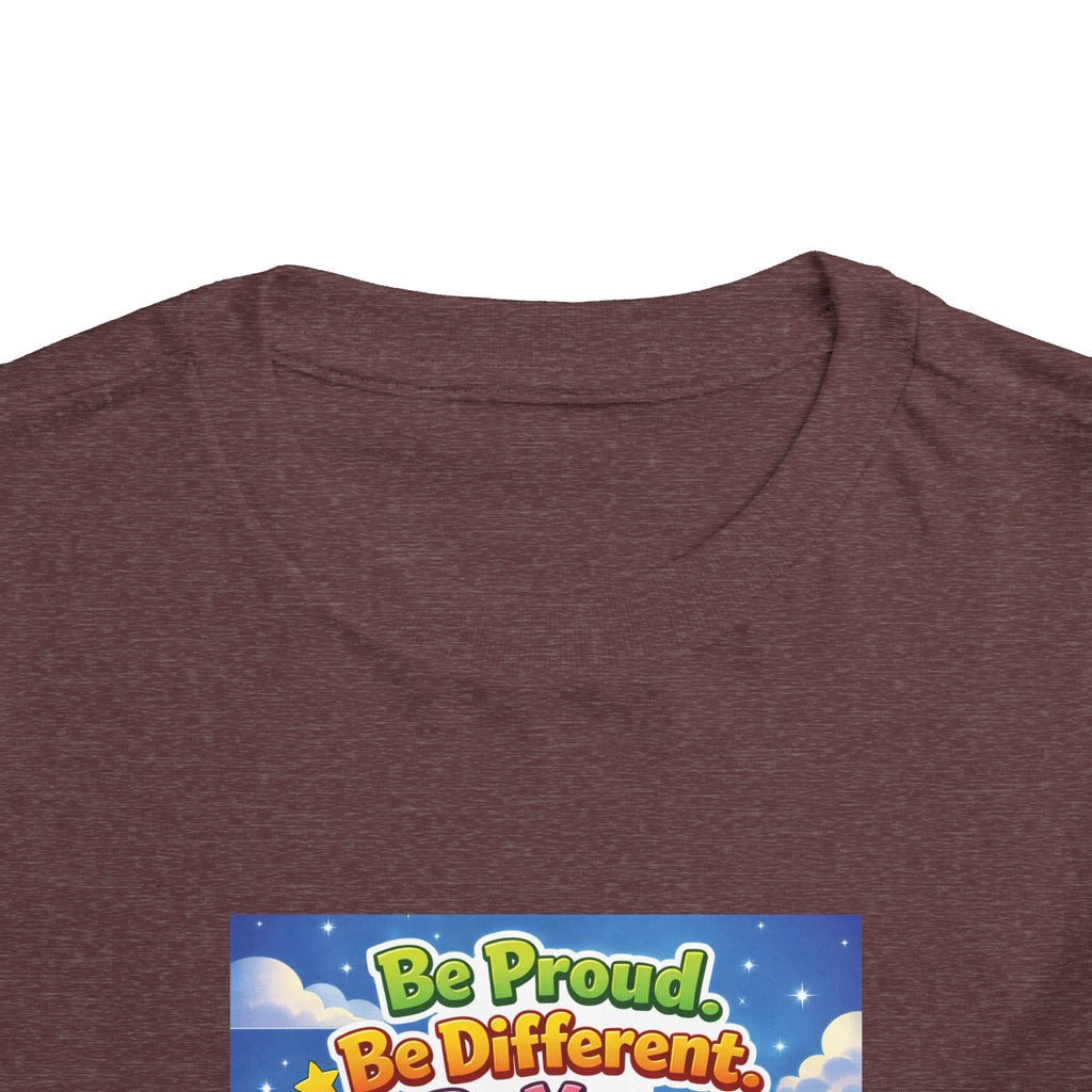 TuBz™ "Be Proud. Be Different. Be You." Toddler T- Shirt - Inspirational Kids Tee