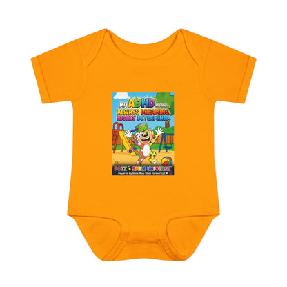 Potz™ Infant Baby Rib Bodysuit – "My ADHD Means Always Dreaming, Highly Determined" Graphic Onesie | Smile Universe Collection