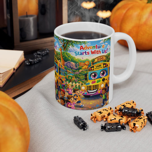 Lani™ Ceramic Mug (11oz & 15oz) – "Adventure Starts With Us!" Graphic