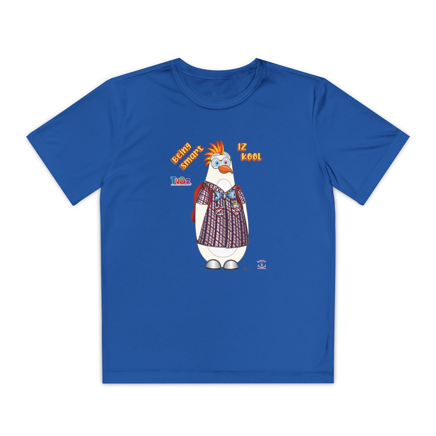 TuBz™ "Being Smart Iz Kool" Youth Competitor T- Shirt - Character Dress-Up Graphic Tee