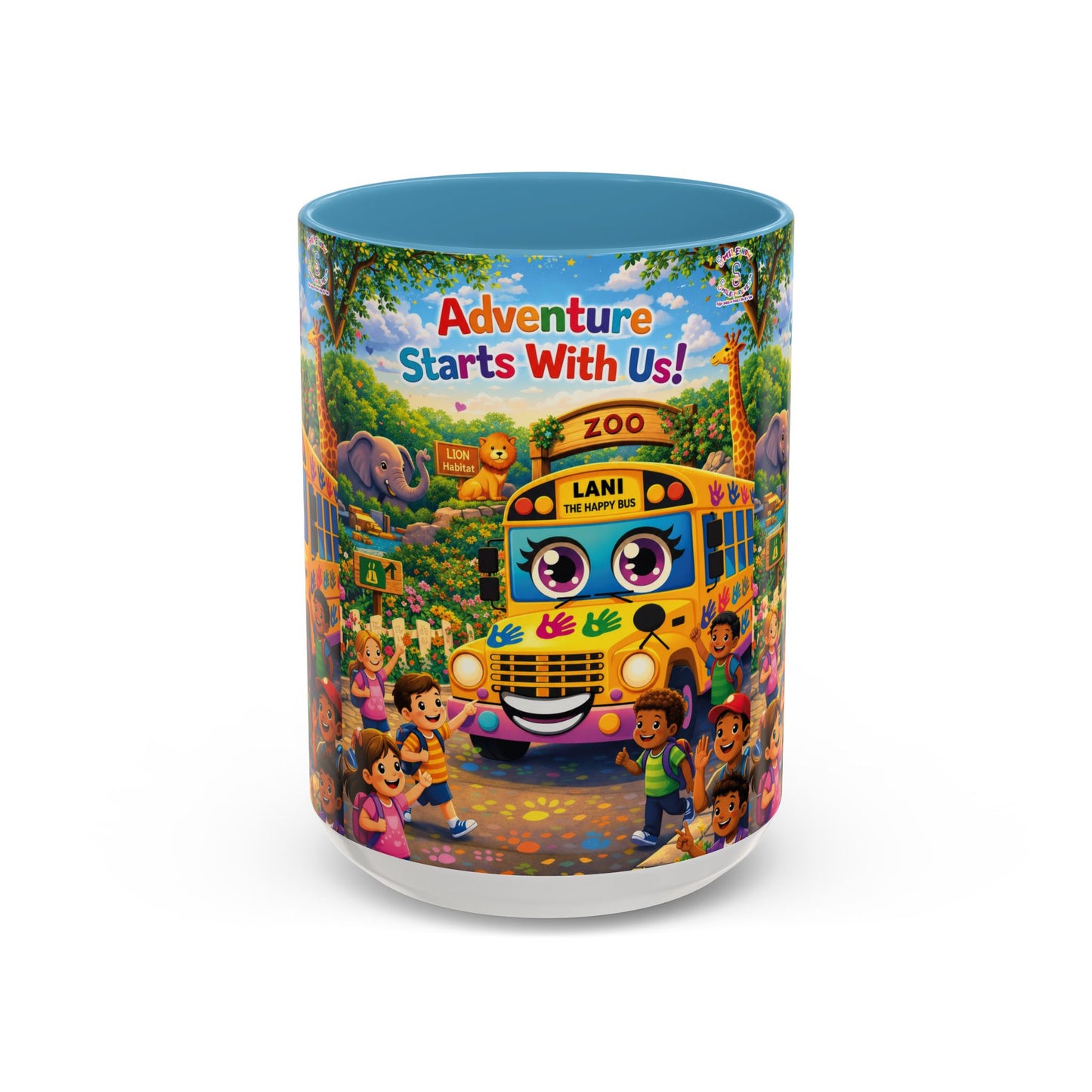 Lani™ Accent Coffee Mug (11oz & 15oz) – "Adventure Starts With Us!" Graphic