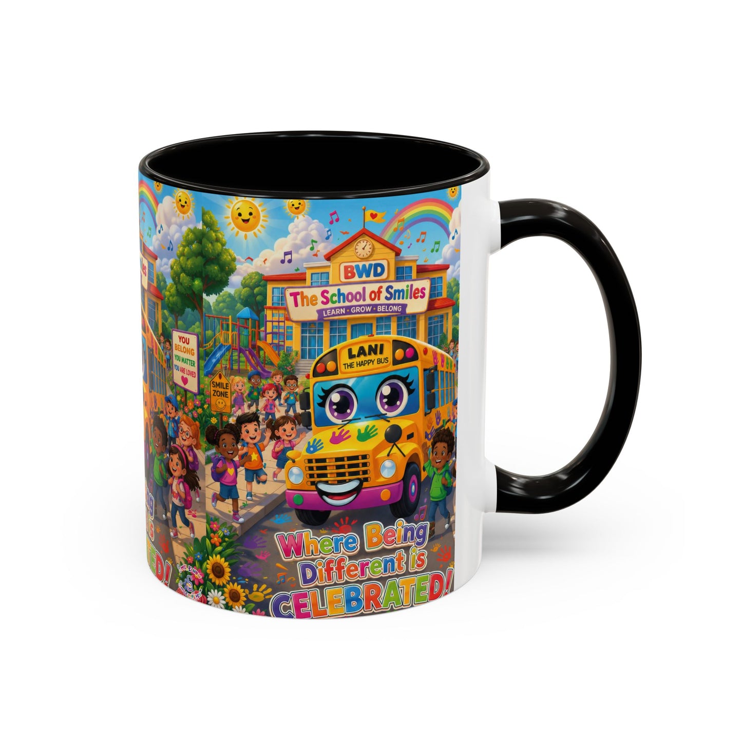 Lani™ Colorful Mug (11oz & 15oz) – "Where Being Different is CELEBRATED!" Graphic