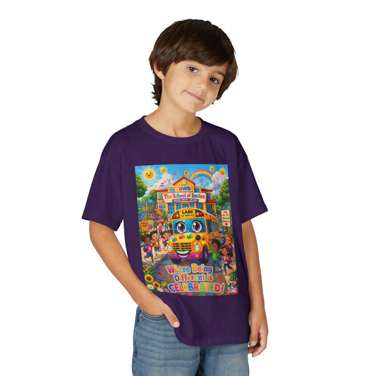 Lani™ Youth DryBlend® T-Shirt – "Where Being Different is CELEBRATED!" Graphic Shirt