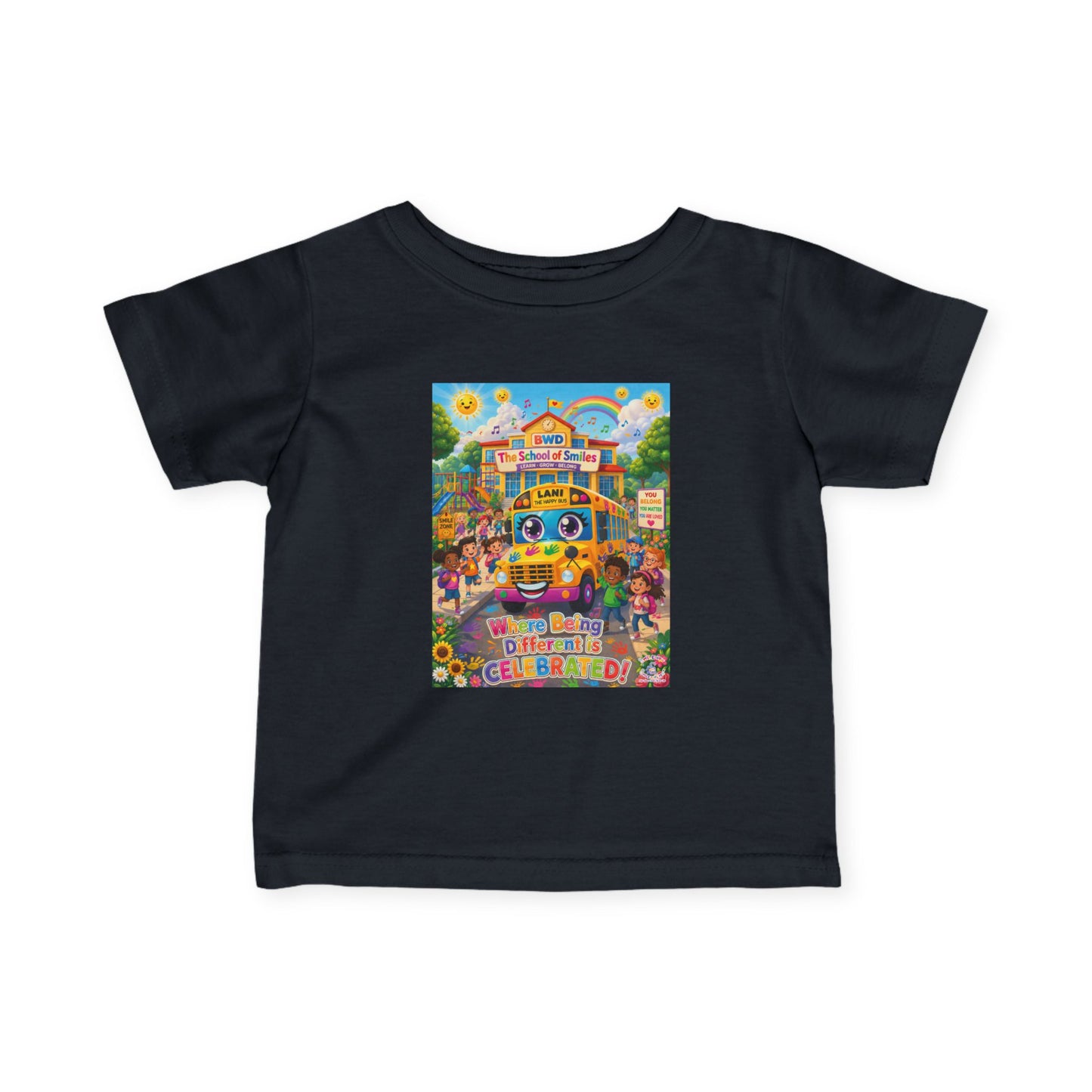 Lani™ Infant Fine Jersey Tee – "Where Being Different is CELEBRATED!" Graphic Shirt
