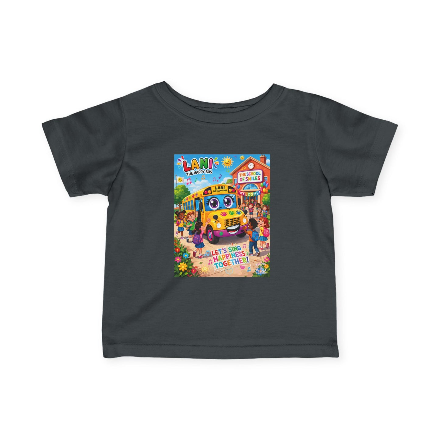Lani™ Infant Fine Jersey Tee – "Let's Sing Happiness Together!" Graphic