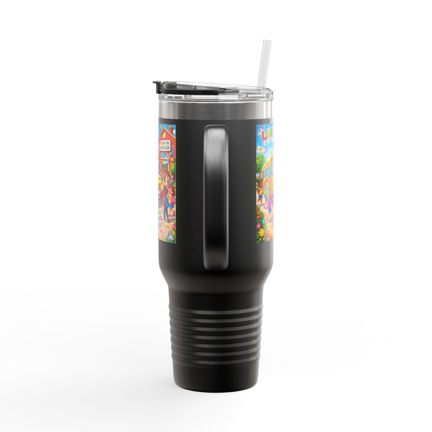 Lani™ 40oz Insulated Travel Mug – "Let's Sing Happiness Together!" Graphic