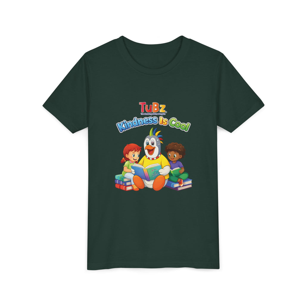 TuBz™ "Kindness Is Cool" Kids T-Shirt - Positive Message Graphic Tee | Smile Universe TuBz4Kidz