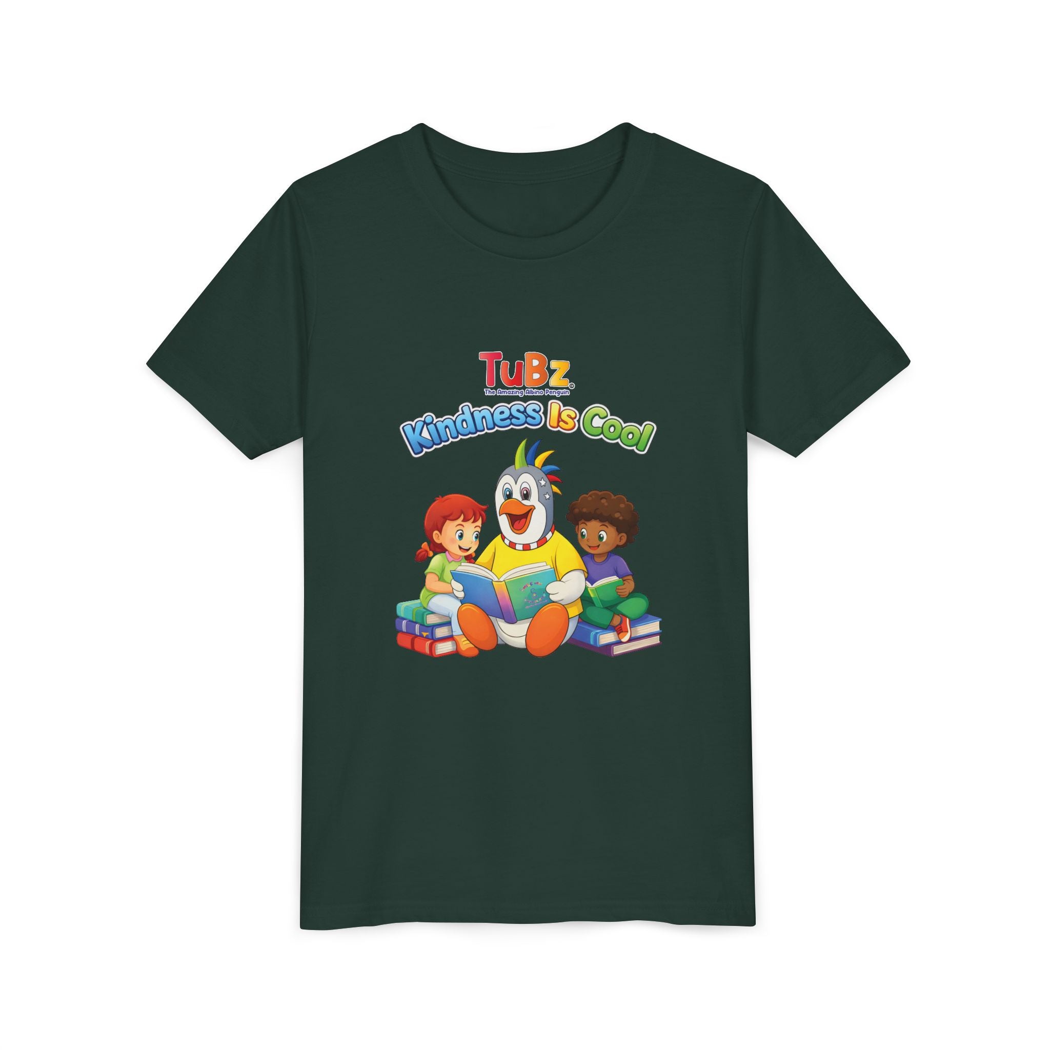 TuBz™ "Kindness Is Cool" Kids T-Shirt - Positive Message Graphic Tee | Smile Universe TuBz4Kidz