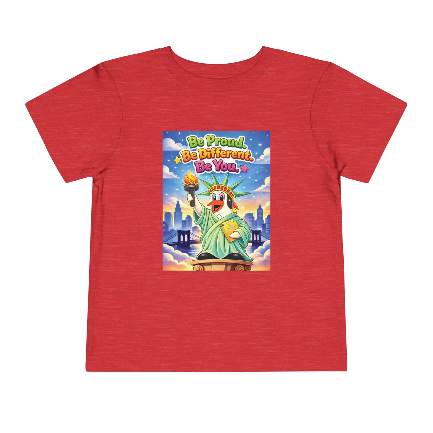 TuBz™ "Be Proud. Be Different. Be You." Toddler T- Shirt - Inspirational Kids Tee