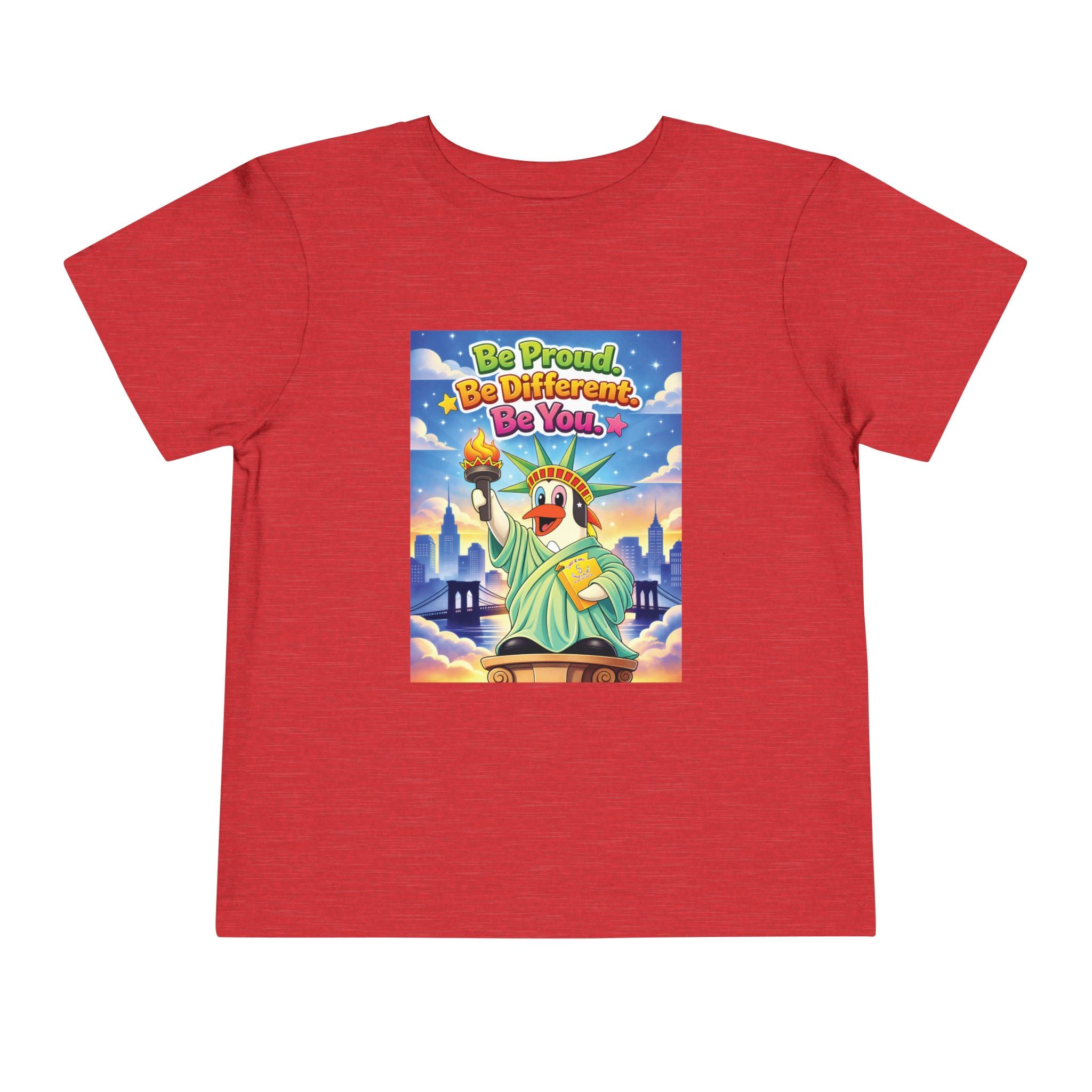 TuBz™ "Be Proud. Be Different. Be You." Toddler T- Shirt - Inspirational Kids Tee