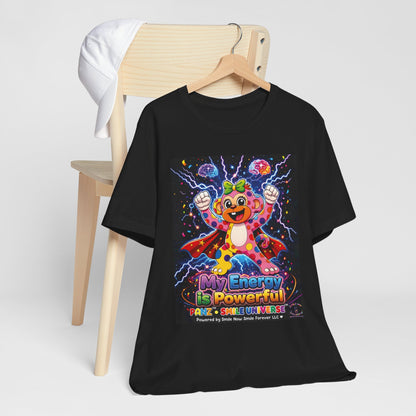 Panz™ Unisex Jersey Short Sleeve Tee For Adult– "My Energy is Powerful" Graphic Tee | Smile Universe Collection