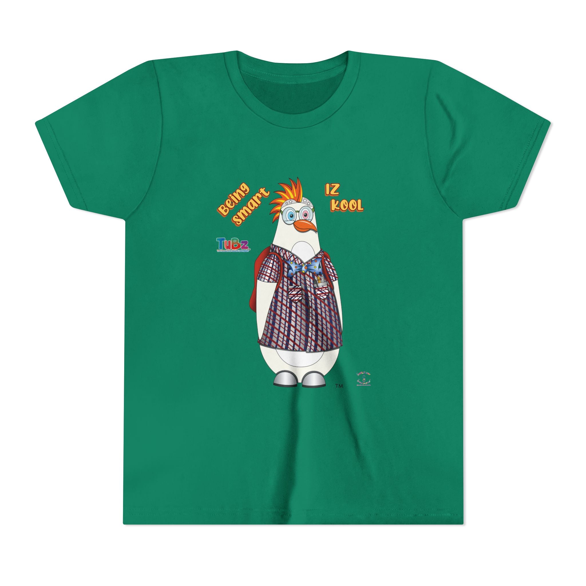 TuBz™ "Being Smart Iz Kool" Youth Graphic T-Shirt - Educational Kids Tee | TuBz4Kidz