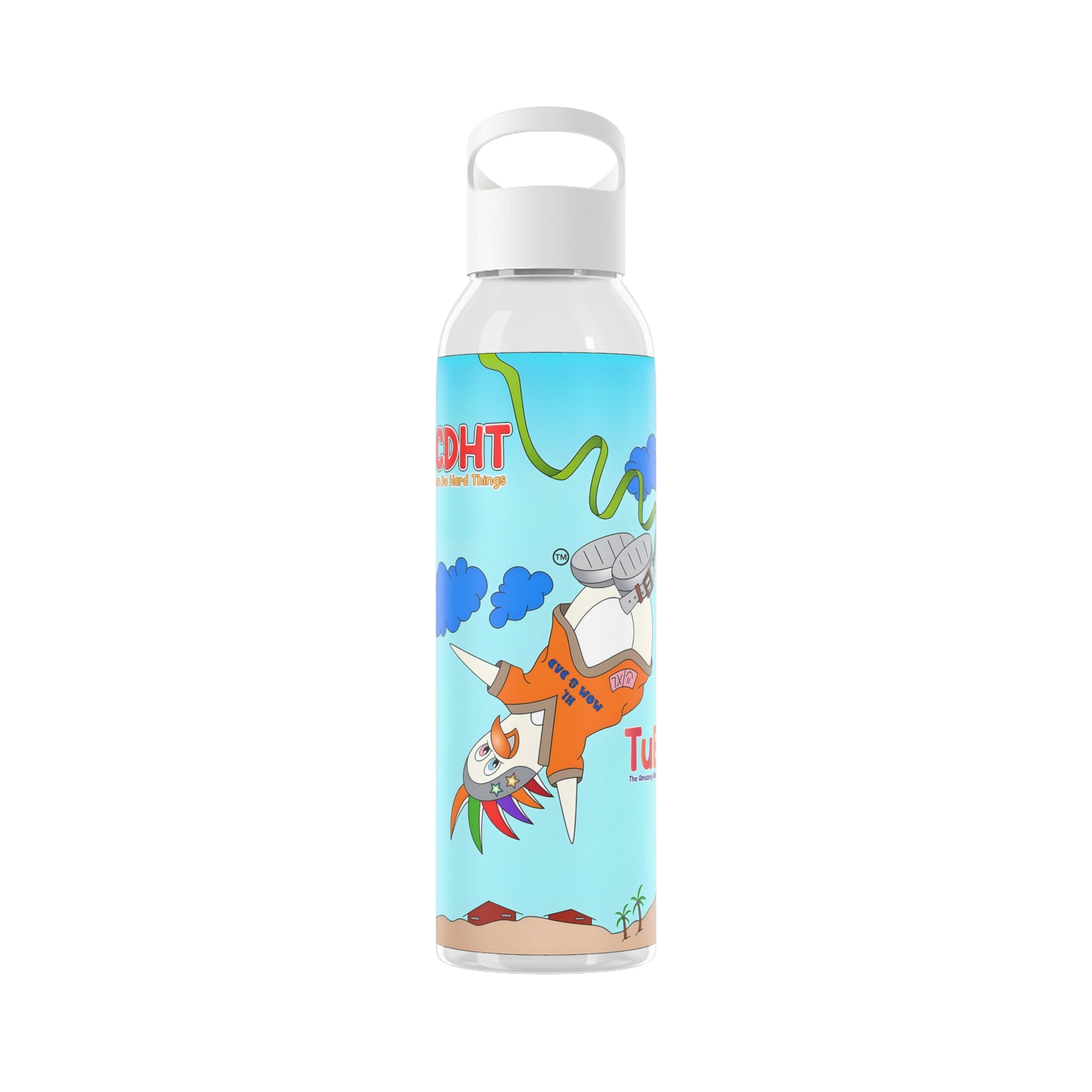 TuBz™ "I Can Do Hard Things" Sky Water Bottle - Lightweight Kids Bottle | TuBz4Kidz