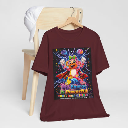 Panz™ Unisex Jersey Short Sleeve Tee For Adult– "My Energy is Powerful" Graphic Tee | Smile Universe Collection