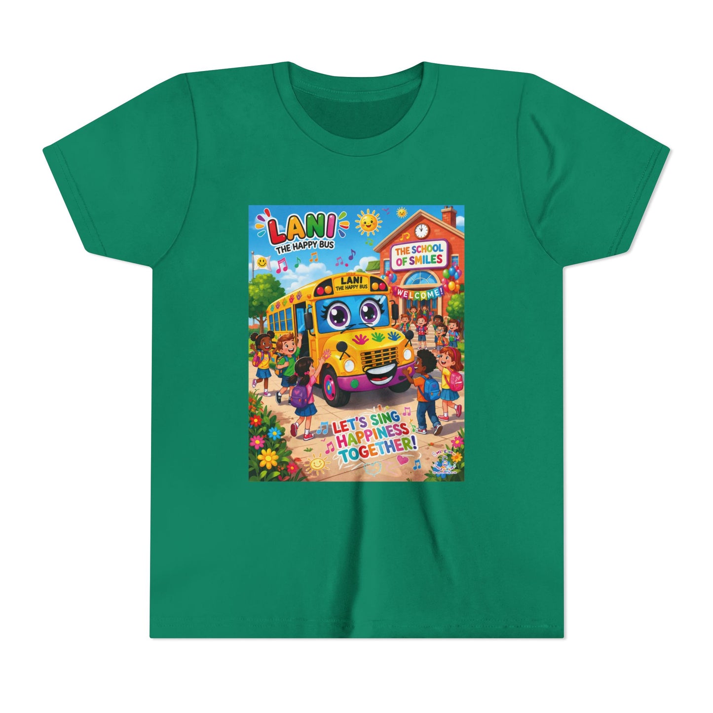 Lani™ Youth Short Sleeve Tee – "Let's Sing Happiness Together!" Graphic