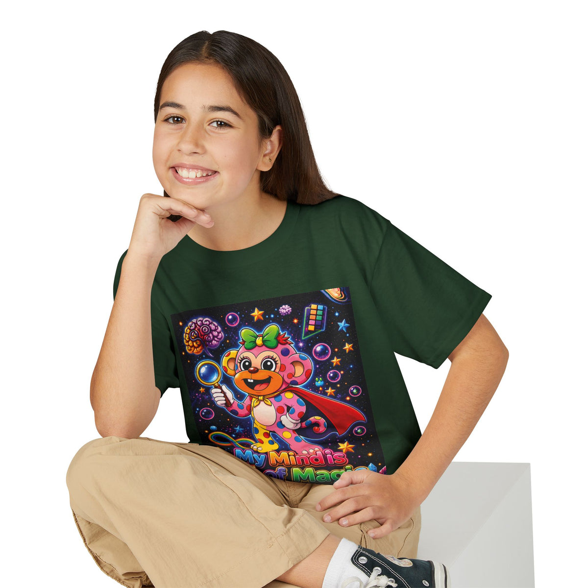 Panz™ Youth DryBlend® T-Shirt – "My Mind is Full of Magic" Graphic | Smile Universe Collection