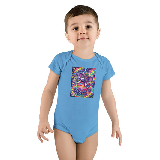 Piklez™ Baby Short Sleeve Onesie® – "Magic Paint!" Graphic | Smile Universe Collection