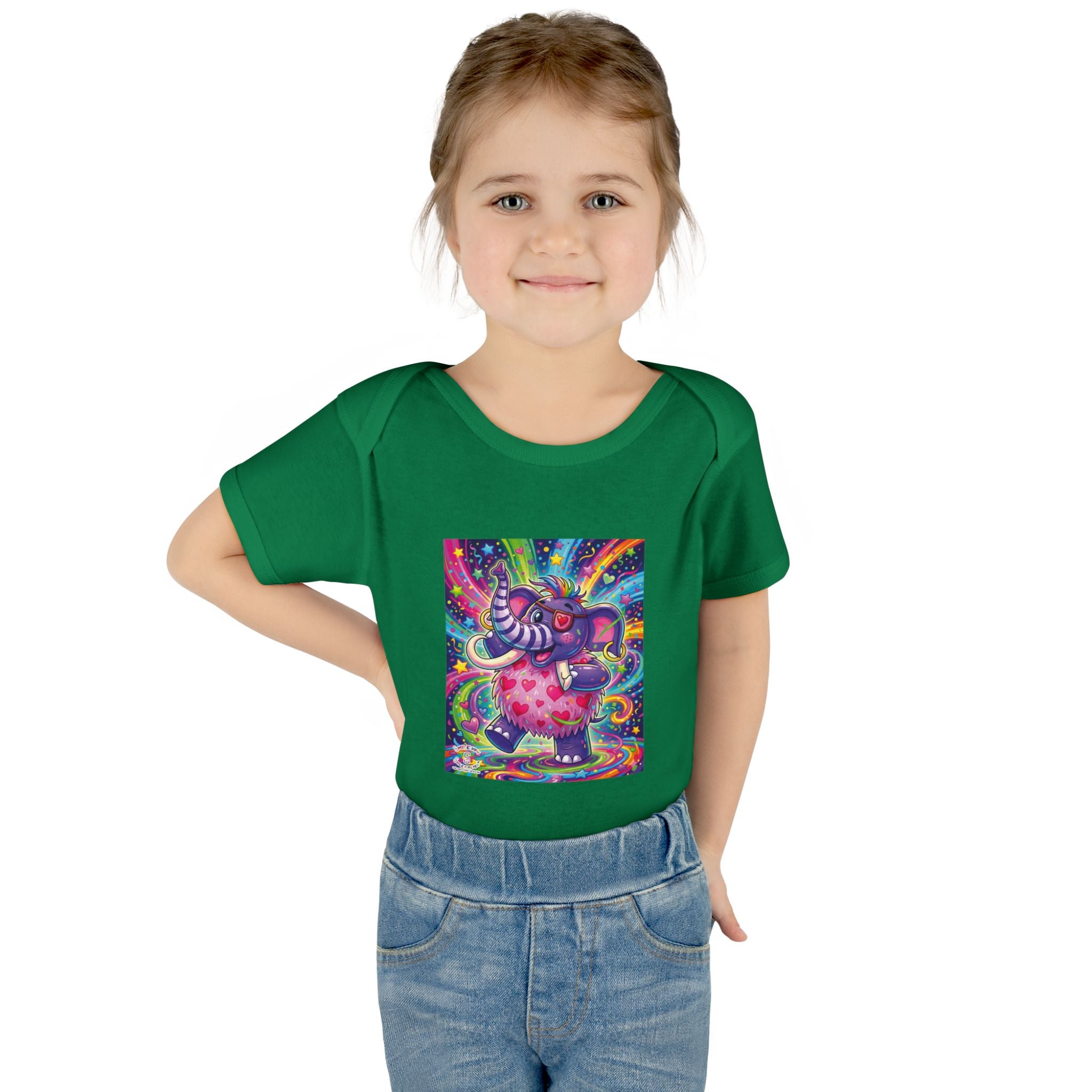 Piklez™ Infant Baby Rib Bodysuit – "Born to Celebrate!" Graphic | Smile Universe Collection