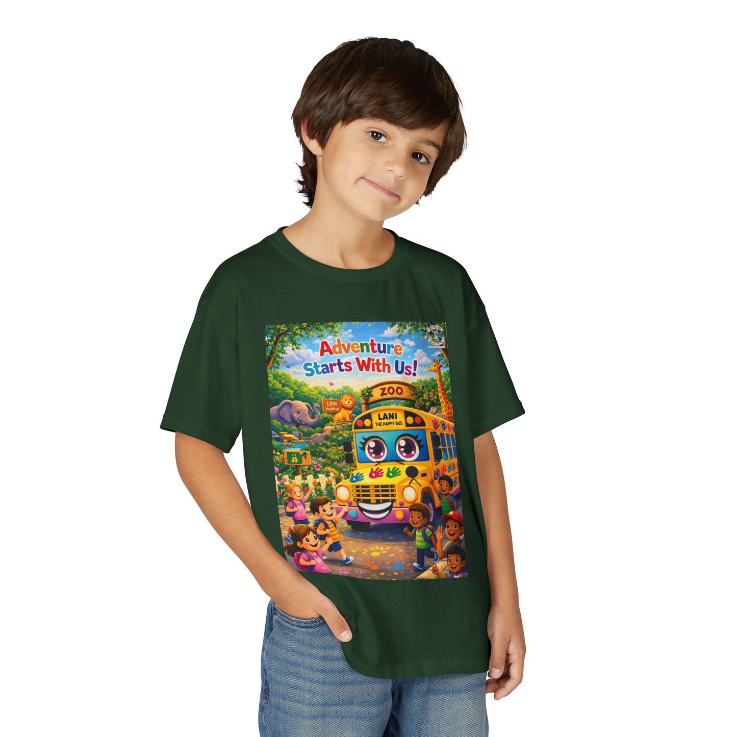 Lani™ Youth DryBlend® T-Shirt – "Adventure Starts With Us!" Graphic