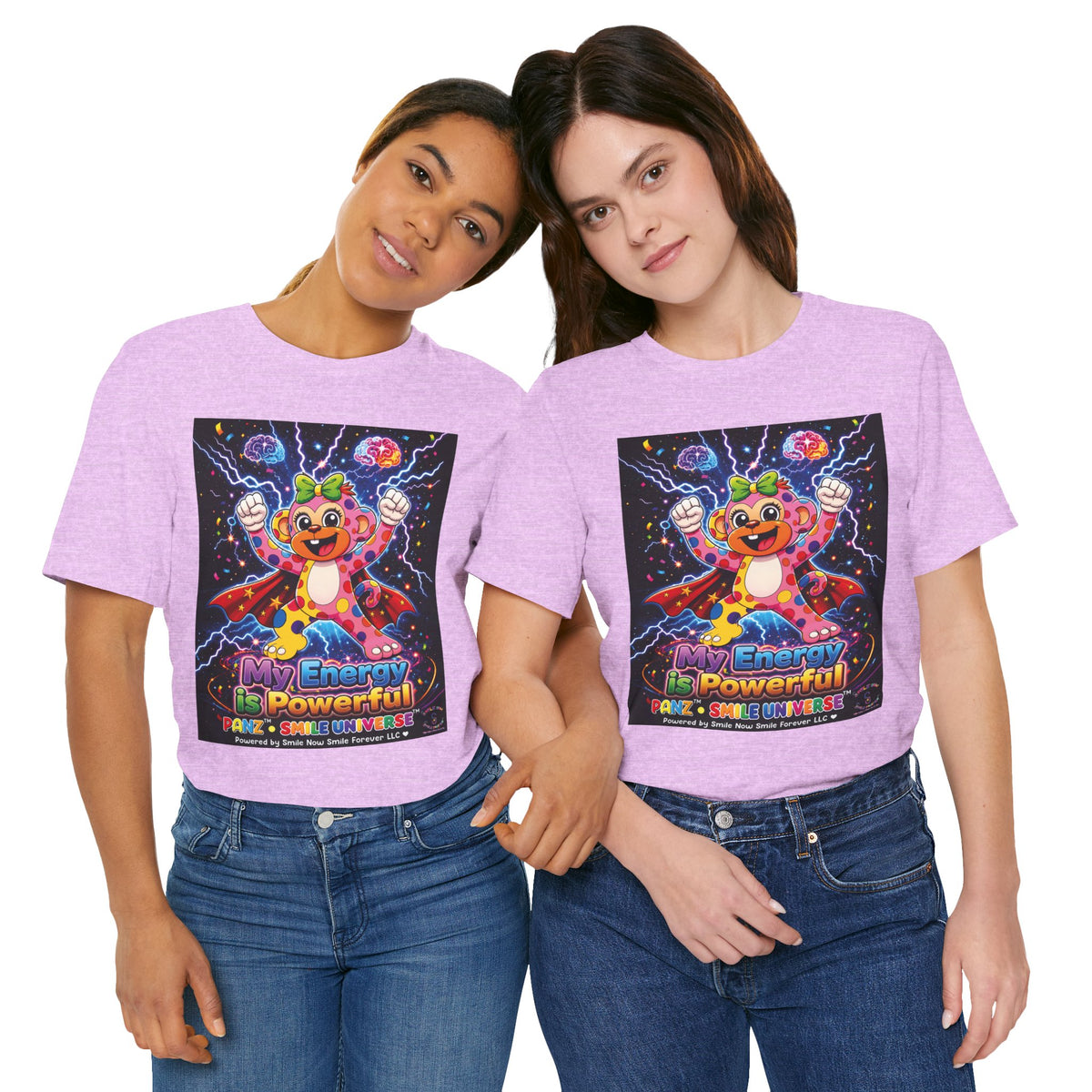 Panz™ Unisex Jersey Short Sleeve Tee For Adult– "My Energy is Powerful" Graphic Tee | Smile Universe Collection