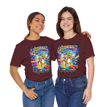 Potz™ Unisex Jersey Short Sleeve Tee – "Energy is My Superpower!" Graphic Tee | Smile Universe Collection